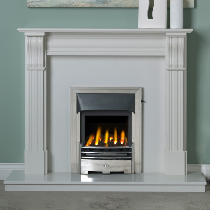 Dublin Corbel 48" Micro Marble Fireplace Suite by The Gallery Collection