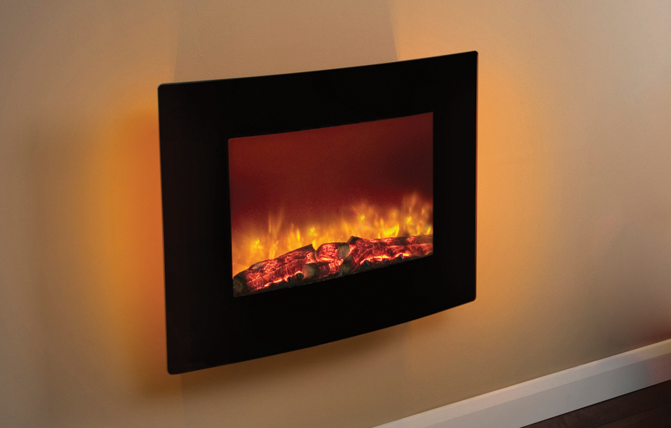 Quattro Wall Mounted Electric Fire by Bemodern