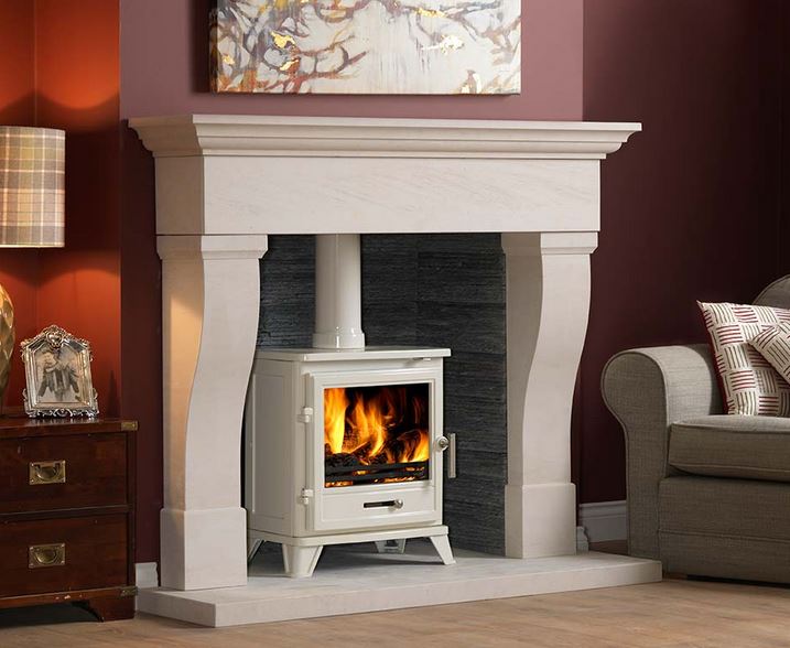 Tavira Limestone Fireplace Surround by The Penman Collection 